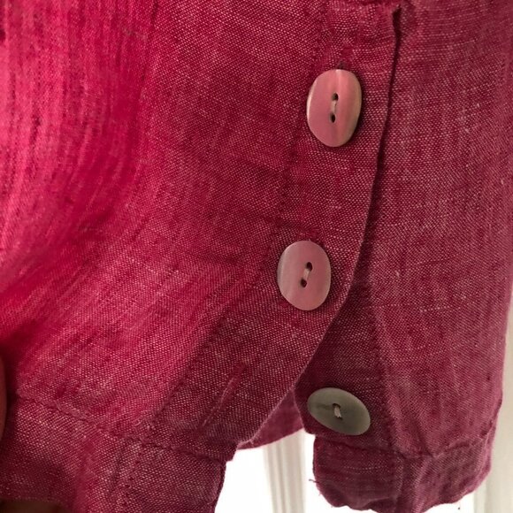Tahari Soft Pink Linen Boxy Cut Blouse size M - Picture 4 of 6